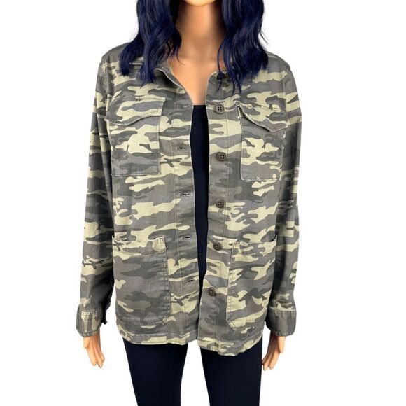 Sanctuary Green Camo Camouflage Army Military Jacket Size Small - Picture 4 of 7